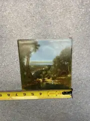 1 Vintage MARCO CERAMICA TILES ITALY OUTDOOR SCENES CERAMIC Trivet Rest
