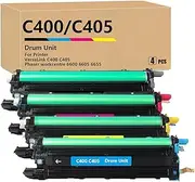 C400 C405 Drum Unit Replacement for Xerox 108R01121 Drum for Phaser 6600DN 6600N 6600 VersaLink C400DN C400N C405DN WorkCentre 6605DN 6605N 6655 Drum Cartridge, 4-Pack