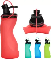 Collapsible Water Bottle BPA Free - Foldable Water Bottle for Travel Sports Bott