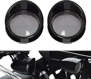 HDBUBALUS Visor Style Turn Signals Light Covers Indicators Lens Fit for Harley Touring FLHX Sportster Softail Dyna Gloss Black