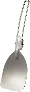 HEALEEP Portable Camping Spatula Multi Function Folding Wok Spatula for Outdoor Cooking Stainless Steel for Camping BBQ and Picnic Use