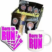 3dRose cgb_171888_1 Born to Run, Hot Pink-Coffee Gift Basket, Multicolor