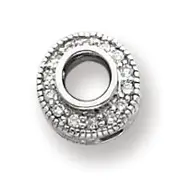 14k White Gold A Diamond pendant