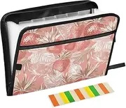 File Folder 13 Pockets A4 Letter Size with Zipper Closure for Document Storage Rose Golden Strawberry para guardar