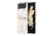 Incase Galazy Z Flip 4 KSNY Hardshell Case - Hollyhock Flower Clear