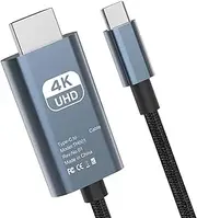 to HDTV Cable – 4K 60Hz High-Speed Video Adapter | Type-C Converter Cord for Smartphone Projection, Laptop Display Extension, Multimedia Connection to TV, Monitor, Home Theater Screen Setup