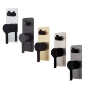 Sansa Wall Diverter Mixer, Matte Black, Soft Square Plate