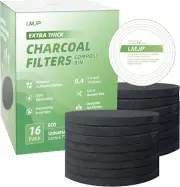 6.7 Inch Charcoal Filters for 16 Pack Kitchen Countertop Compost Bins - Extra Th
