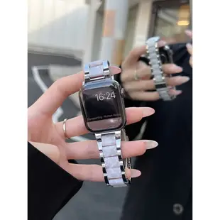 金属拼树脂錶帶 APPLE WATCH錶帶 watch真皮錶帶 手錶錶帶 蘋果錶帶 iwatch錶帶