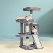 103cm i.Pet Cat Tree Tower Scratching Post Scratcher Wood Condo House Trees Grey