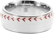 SUPVOX Baseball Spinning Ring Titanium Steel Sports Jewelry for Men Women Elegant Baseball Themed Finger Accessory Durable Tarnish Resistant Design for Game Enthusiasts