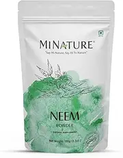 Neem Leaf Powder by mi nature | Organic AZADIRACHTA INDICA for Eating, Face, Skin, Hair Pack| Controls Excess Oil|Gut Health, Immunity Booster |100g(3.5Oz)