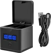 Suptig Battery Charger Compatible for GoPro Hero 12, Hero 11, Hero 10, Hero 9, 3-Channel Battery Charger Station