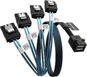 Internal Mini SAS to SATA Cable, SFF-8643 to SATA Forward Breakout Compatible with Raid Controller Hard Drive (3.3ft)