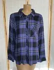 Workshop Republic Clothing Plaid Button Up Top, Women’s Size Large