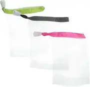 Beaupretty 3Pcs Soap Foaming Net Pouch Infused Soap Saver Bag for Enhanced Lather Convenient Shower Use for Body Care and Exfoliation Hanging String Random Color