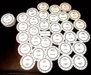 Players for 1982 (A&B) Cadaco All-Star Baseball Game 123 Pre-Cut discs