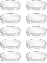 POPETPOP 10pcs Plastic Petri Dishes Scientific Tryptic Soy Agar with Lids Deep Plastic Container General Growth Medium Petri Plates for Cultivation Identification 70MM