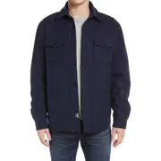 Schott NYC Wool Blend Shirt Jacket in Blue at Nordstrom, Size X-Large