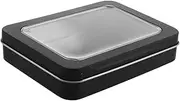 Yardwe Rectangular Metal Tin Box Lid Fire Starter Case Waterproof Storage Tin for Outdoor Activities Hiking
