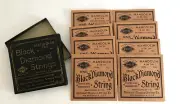 MANDOLIN SET Strings #762 Antique Unused BLACK DIAMOND 8 pkgs STEEL Boxed