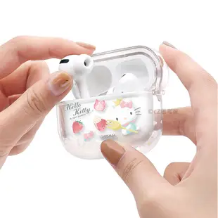 GARMMA Hello Kitty AirPods 3 2 1 Pro 藍芽耳機流沙保護套 保護殼 防摔殼 思考家