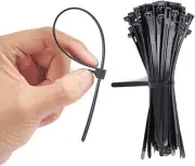 Cable Ties Reusable Releasable Zip Ties Multi Purpose Pack of 100 (8")