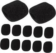 CVUTOVO 100pcs Microphone Windscreen Covers for Headset Lapel Mics Durable Windproof Protective Sleeves Easy to Install for Recording Streaming