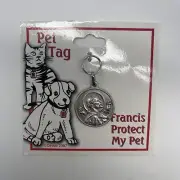 Devon Pet Tag St Francis Protect My Pet Round 1” New On Card