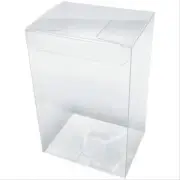 100 Pack of 5x8cm Clear PVC Plastic Folding Packaging Small rectangle/square Box