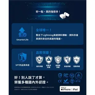 [SPT聖保德]【iPhone 備份】多功能快充加密備份豆腐充電器 USB-A高速版 - 回憶捕手iPower Pro + SAMSUNG 256G