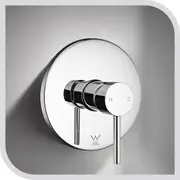 Simplus Brass Shower Mixer Tap Hot Cold Round Lollipop Pin Handle Shower Mixer Watermark Chrome