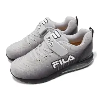 在飛比找momo購物網優惠-【FILA】休閒鞋 J414Y 中童 黑 灰 漸層 氣墊 魔