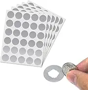 AIMALL 20 Sheets 1 Inch Round Gold Scratch-Off Stickers Pack, DIY Creative Scratch-Off Labels for Personalized Projects and Promotions, Durable and Easy to Use