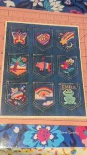 Vintage Hallmark Stickers Jean Pocket Patch Embroidery Denim 1 Sheet READ