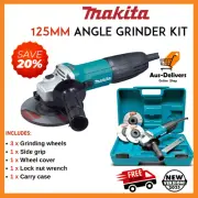 Makita 125mm Angle Grinder 5" 720W Electric Grinding Tool 3 Discs Carry Case NEW