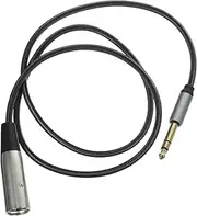 Abaodam 6.35mm to 3-pin Microphone Wire Audio Jack Cable Equipment Adapter for Audio Equipment