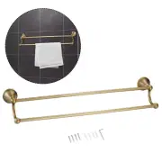 Style Brass Double Towel Bar Towel rack and shelf Bathroom
