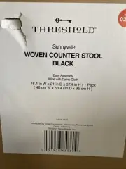 Threshold Sunnyvale Woven Counter Stool Black