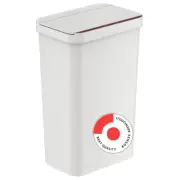 Slim and Space-Saving, Durable Dent-Proof Construction, Automatic Bin White Colo