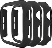3 Pack Compatible Apple Watch Case 40mm Series 6/5/4/SE, Hard PC Bumper Case Protective Cover Frame [NO Screen Film] Compatible iWatch Accessories 40mm, Black