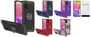 FOR Samsung Galaxy A03S SM-S134DL Robust Stand Case Phone Cover+ Tempered Glass