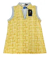 NWT RLX RALPH LAUREN $98 Golf Pickleball Gingham Sleeveless Top Women's Small