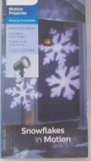 NEW Phillips SNOWFLAKES IN MOTION Motion Projector Indoor/Outdoor Use White