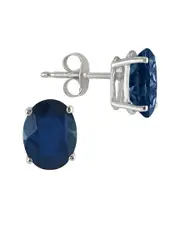 Gemstones Silver 0.60 ct. tw. Sapphire Earrings