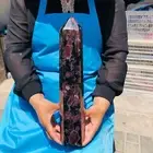 6.77LB Natural Garnet Fireworks Obelisk QuartzCrystal Reiki WandTower Point 1403