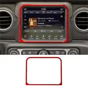Red Carbon Fiber Navigation System Cover Trim For Jeep Wrangler Gladiator Type B (for: Jeep)