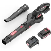 [USA Direct] Ecomax 18V Electric Leaf Blower Cordless with 2 Battery & Charger, Lightweight Blower Battery Powered for L