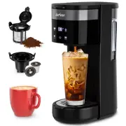Sunvivi Iced Coffee Maker, Single Serve Coffee Maker with 3 Brewing Options f...