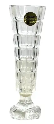 Vintage Cristal D'Arques Beauregard 24% Lead Crystal Bud Vase France 7" x 2.25"